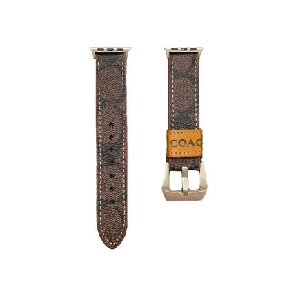 Leather Classic Apple Watch Band Coffee-YHK244221710