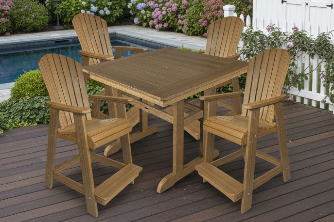5-Piece Oceanview Adirondack Counter Set