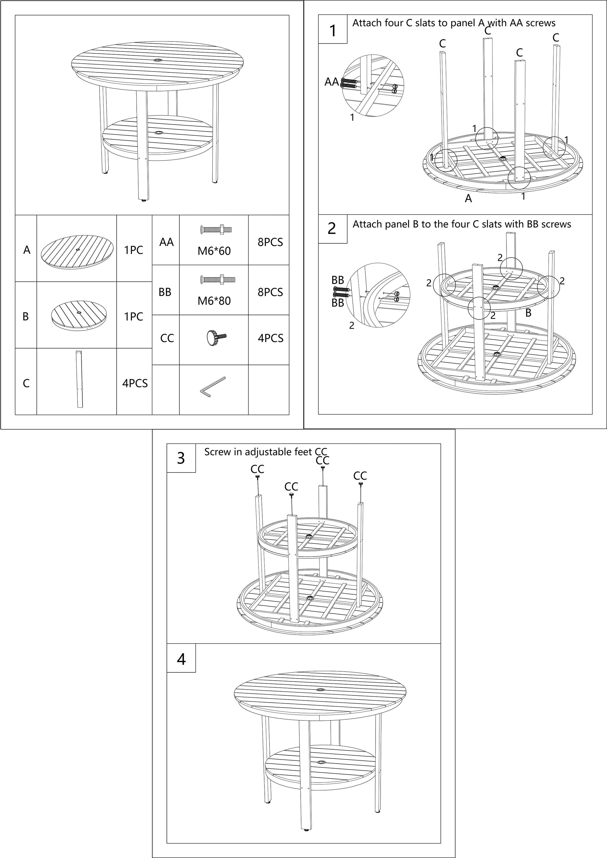5-Piece Counter Height Dining Set