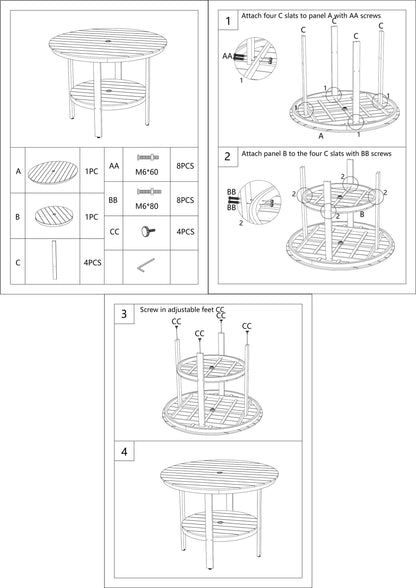 5-Piece Counter Height Dining Set