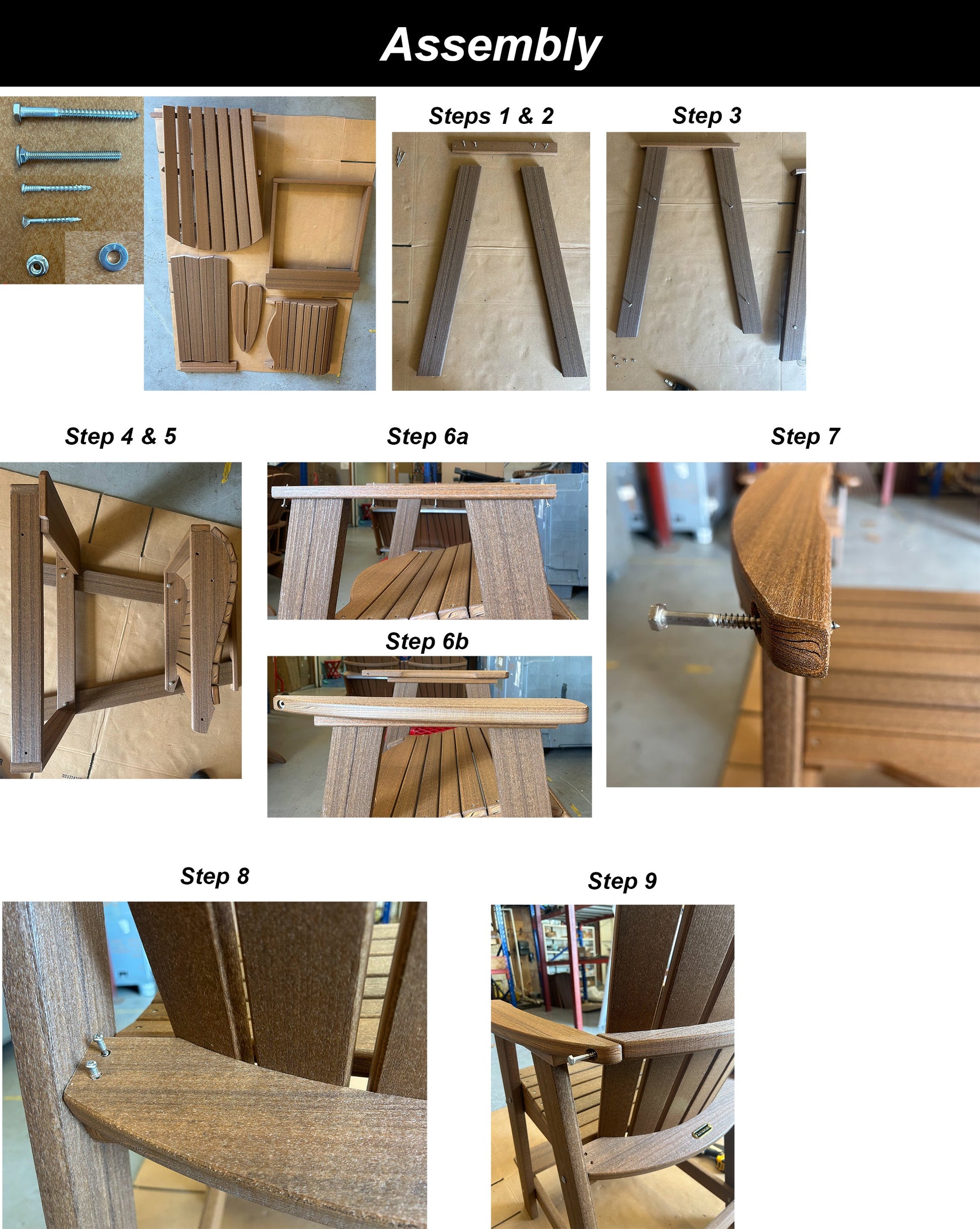 5-Piece Oceanview Adirondack Counter Set
