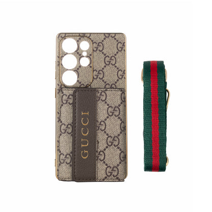 Advanced Leather Samsung Phone Case with Wallet and Strap W.