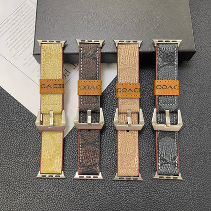 Leather Classic Apple Watch Band Black-YHK244221710