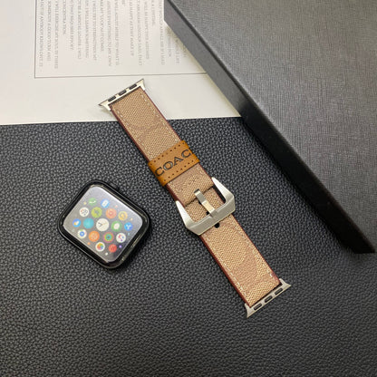 Leather Classic Apple Watch Band Light Brown-YHK244221710