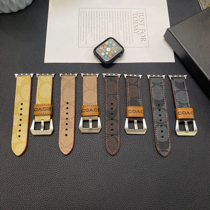 Leather Classic Apple Watch Band Black-YHK244221710
