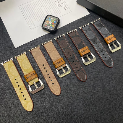 Leather Classic Apple Watch Band Light Brown-YHK244221710