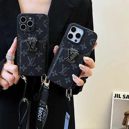 Luxury Card Bag Chain Black iPhone Case