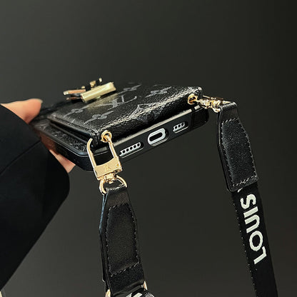 Luxury Card Bag Chain Black iPhone Case