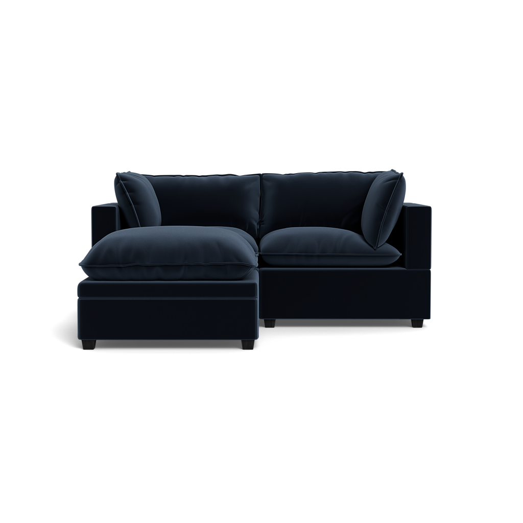 Kova Pillow Cushion Sofa 86" + Ottoman
