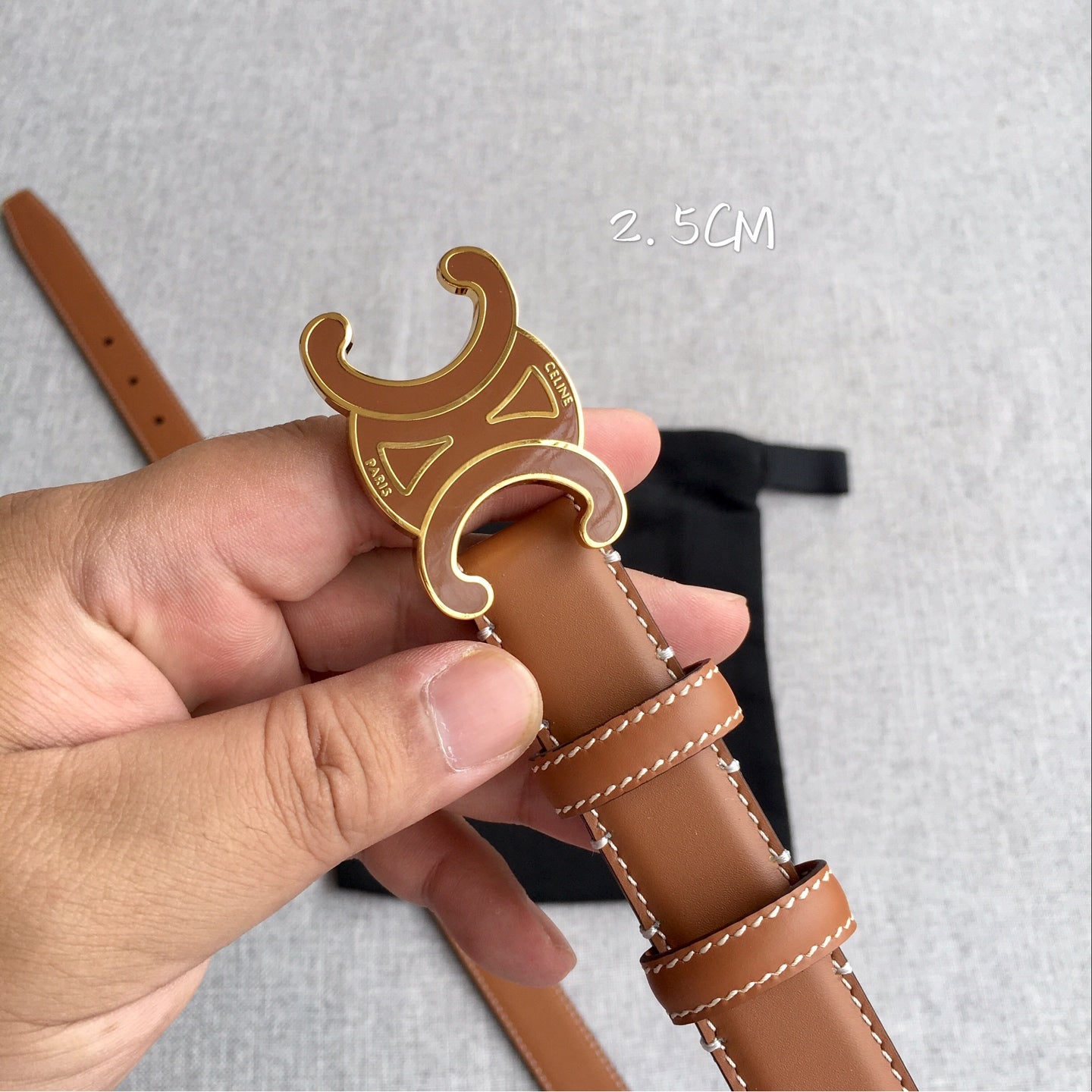 AC Women‘s Leather Belt Triomphe Buckle