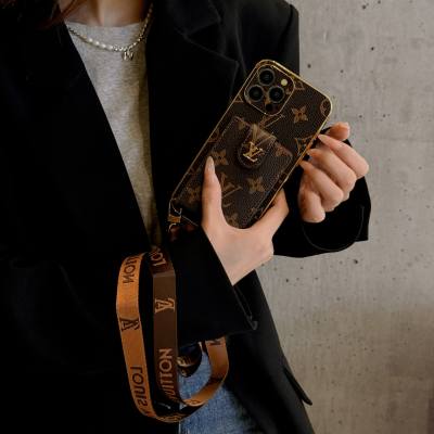 Luxury Monogram Crossbody Wallet iPhone Case