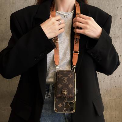 Luxury Monogram Crossbody Wallet iPhone Case