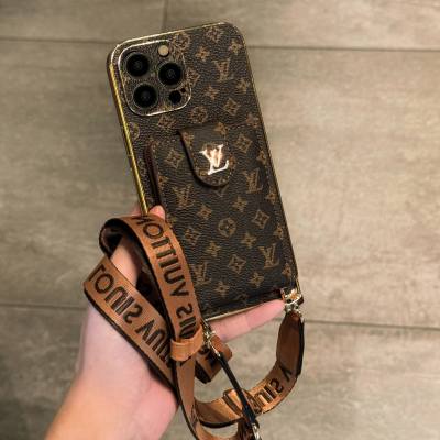Luxury Monogram Crossbody Wallet iPhone Case